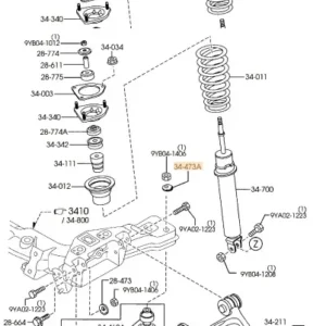MAZDA RX-8 ELSŐ HÁTSÓ EXCENTER ALÁTÉT